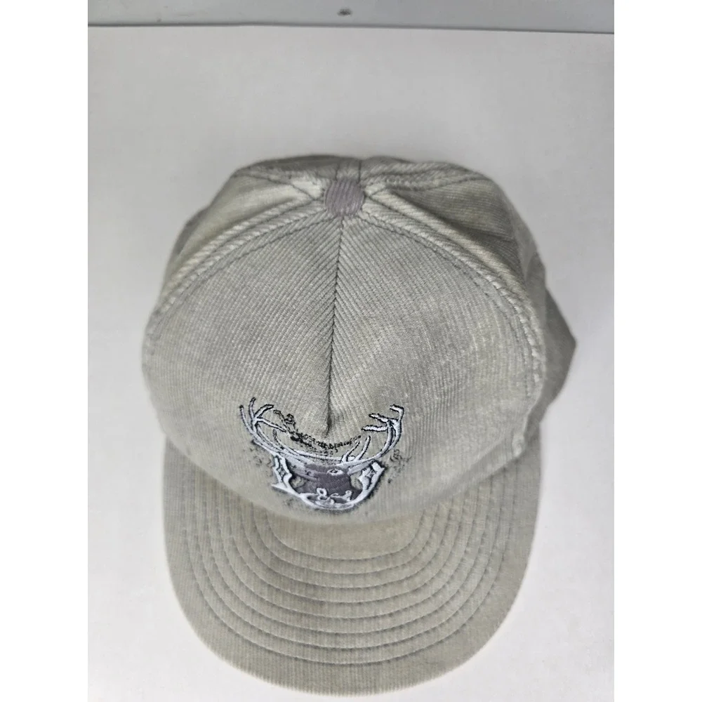 Vintage John Deere Corduroy Hat LOUISVILLE MFG USA Logo Deer Tractor Farm Buck